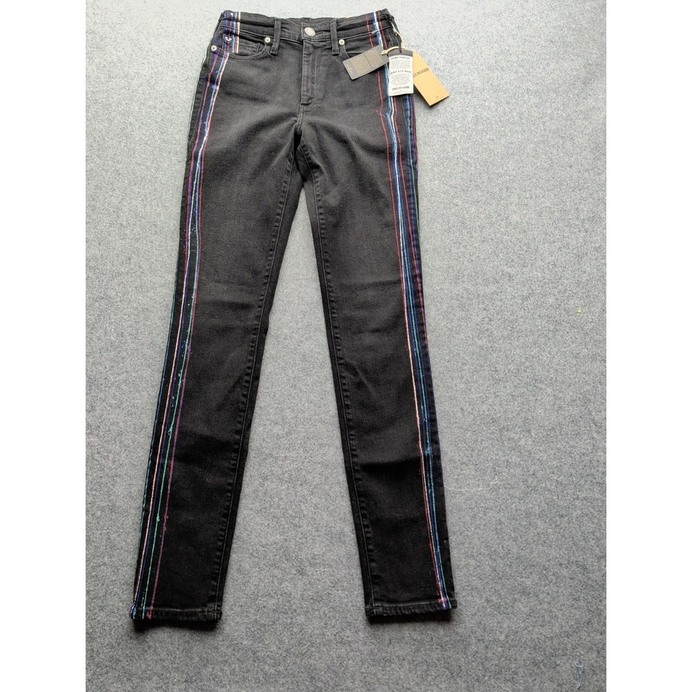 True Religion Hand Painted Women's Harper High Rise Skinny Jeans Size 25W NWT